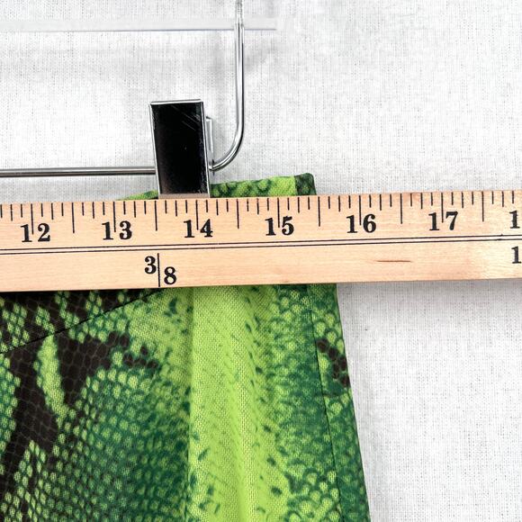 CULT GAIA X BRATZ Sheridan Pants Womens XL Green Ombre Snakeskin Flare NEW - Picture 13 of 16
